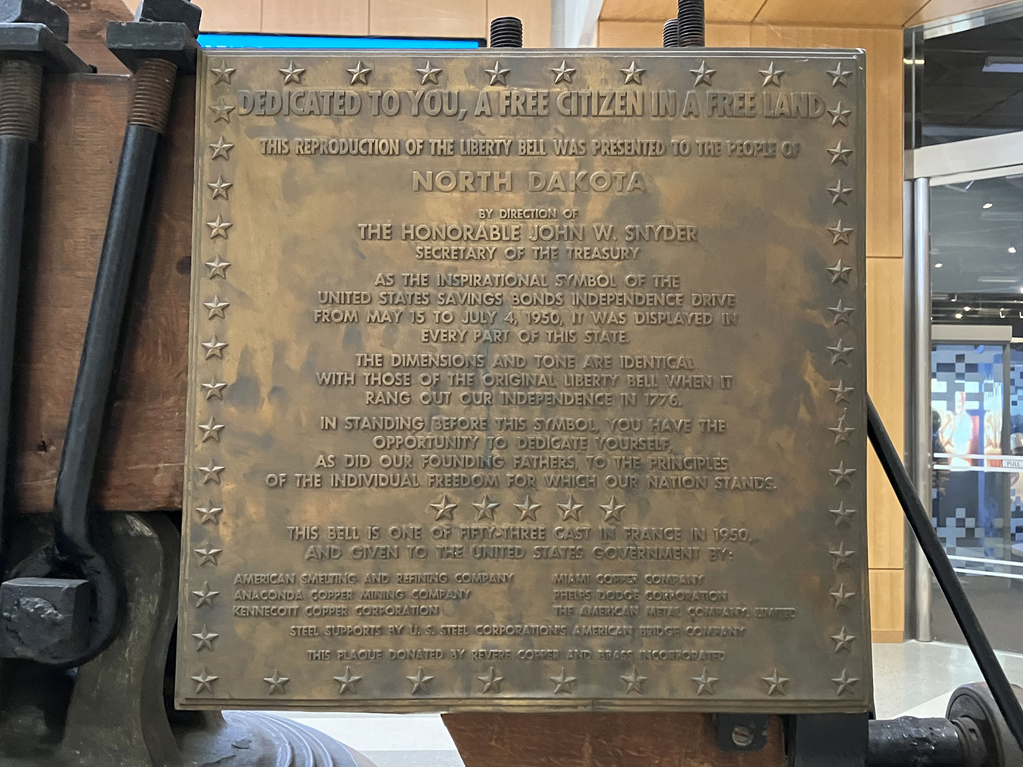 North Dakota Liberty Bell Plaque