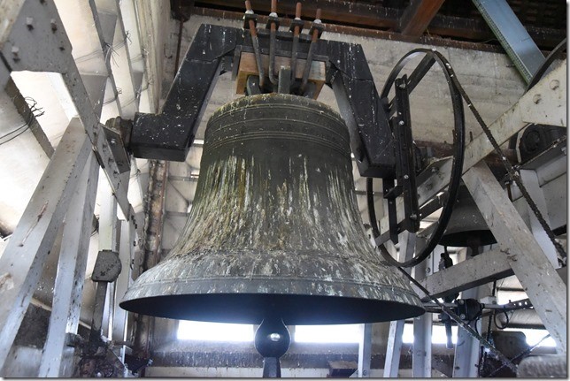 The U.S. gift Liberty Bell replica at the Paccard Bell Foundry in Annecy, France