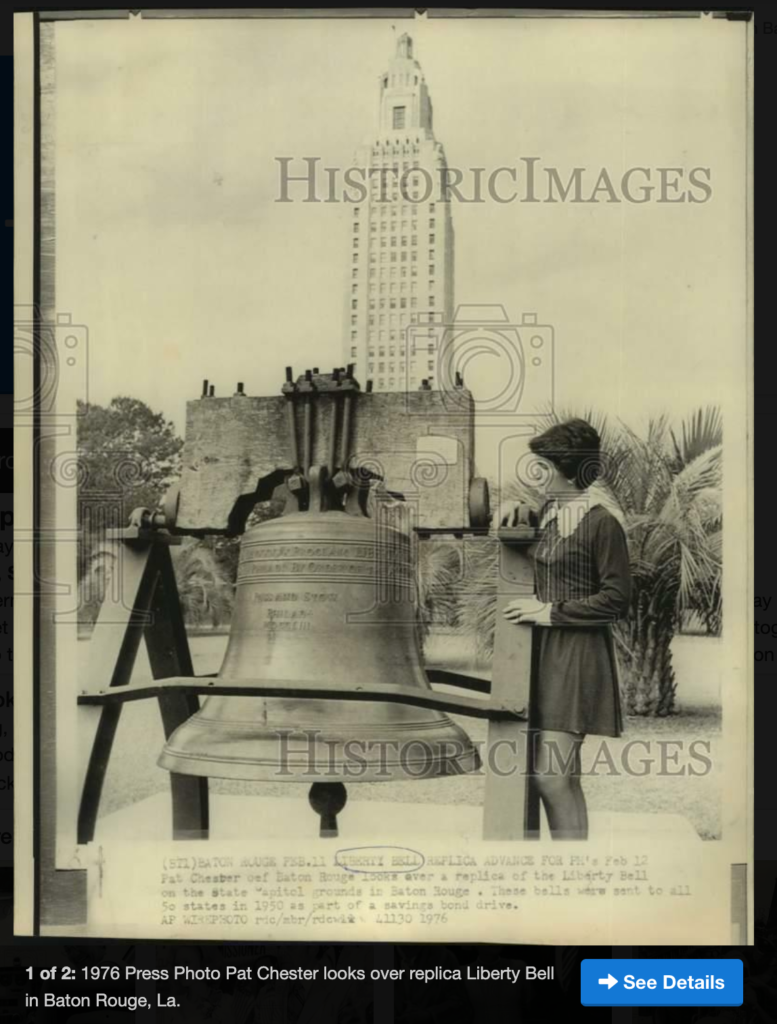 Louisiana Liberty Bell replica