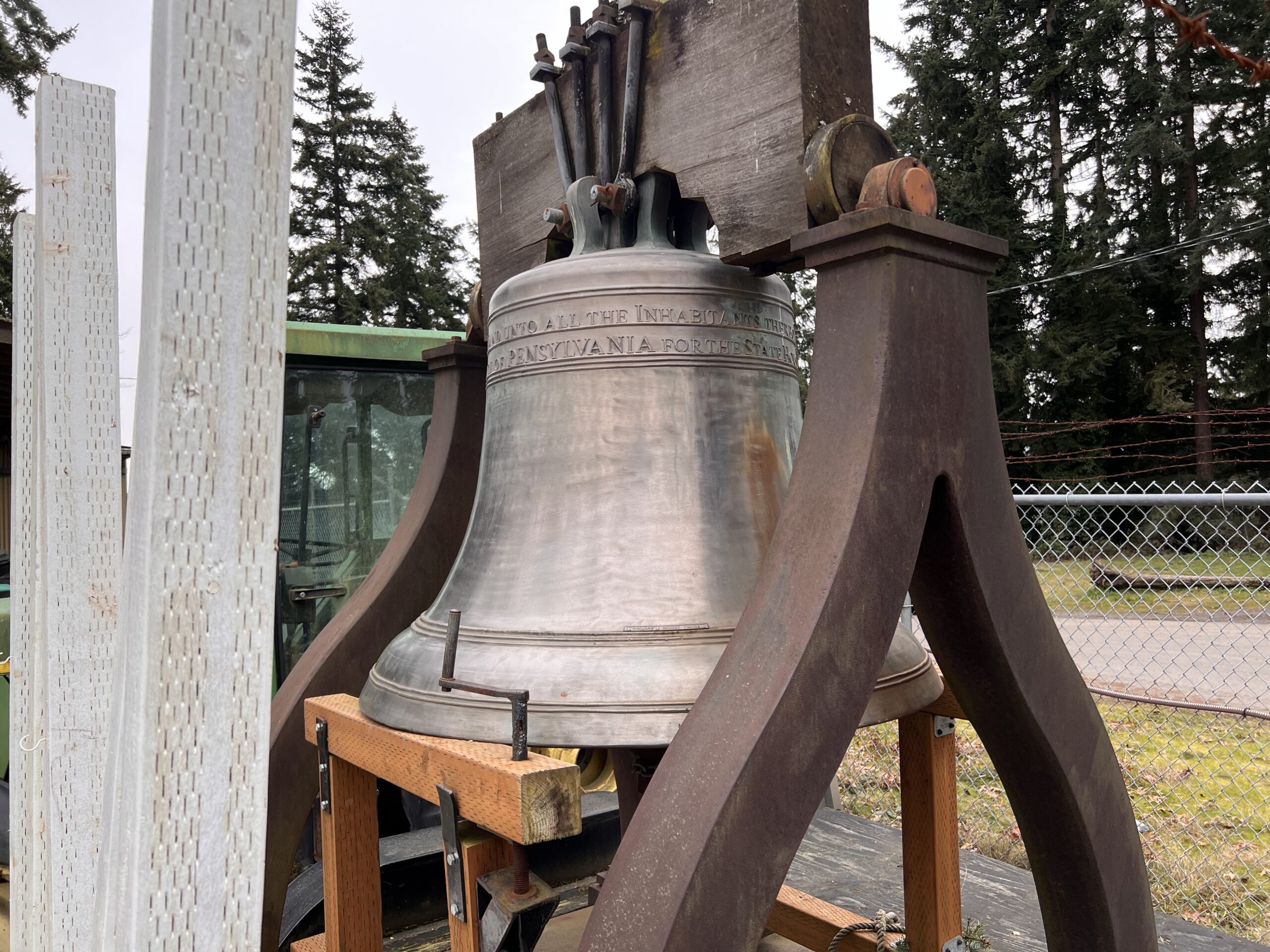 Missing Evergreen Washelli Funeral Home & Cemetery Liberty Bell replica